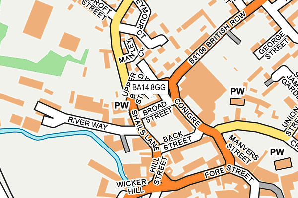 BA14 8GG map - OS OpenMap – Local (Ordnance Survey)