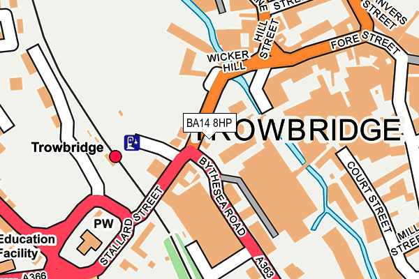 BA14 8HP map - OS OpenMap – Local (Ordnance Survey)