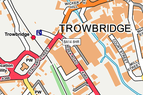 BA14 8HR map - OS OpenMap – Local (Ordnance Survey)