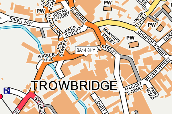 BA14 8HY map - OS OpenMap – Local (Ordnance Survey)