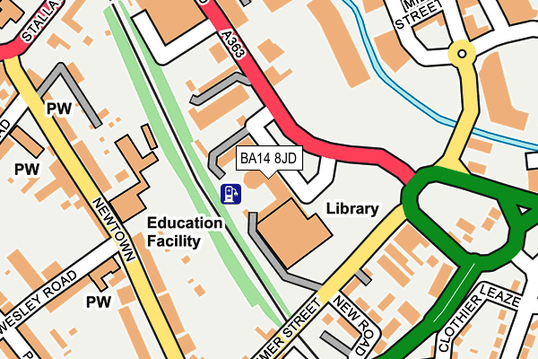 BA14 8JD map - OS OpenMap – Local (Ordnance Survey)