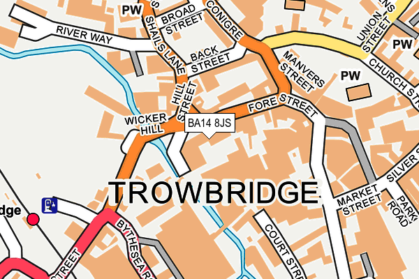 Map of 7 DAYS TROWBRIDGE LTD at local scale