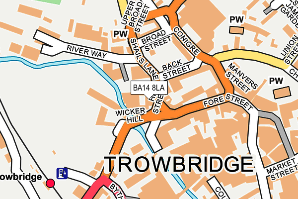 BA14 8LA map - OS OpenMap – Local (Ordnance Survey)