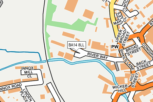 BA14 8LL map - OS OpenMap – Local (Ordnance Survey)