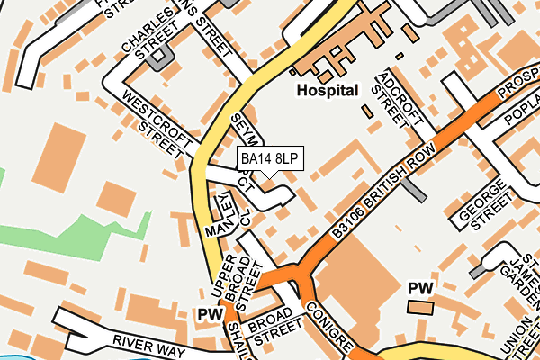 BA14 8LP map - OS OpenMap – Local (Ordnance Survey)