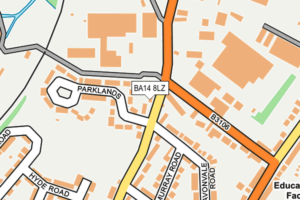 BA14 8LZ map - OS OpenMap – Local (Ordnance Survey)