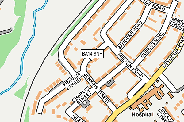 BA14 8NF map - OS OpenMap – Local (Ordnance Survey)