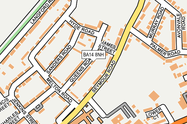 BA14 8NH map - OS OpenMap – Local (Ordnance Survey)