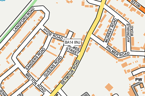 BA14 8NJ map - OS OpenMap – Local (Ordnance Survey)