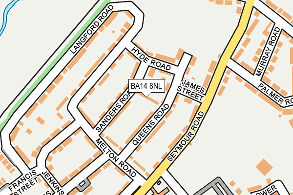 BA14 8NL map - OS OpenMap – Local (Ordnance Survey)