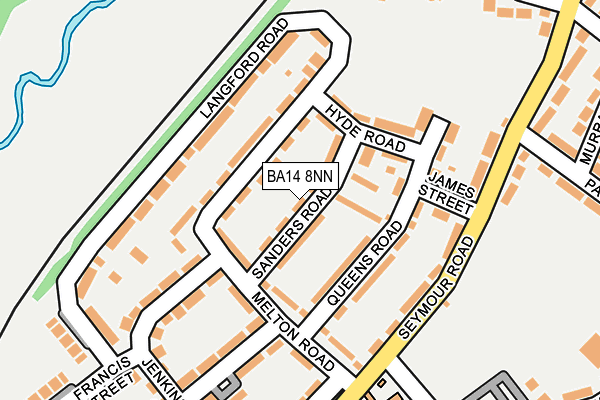 BA14 8NN map - OS OpenMap – Local (Ordnance Survey)