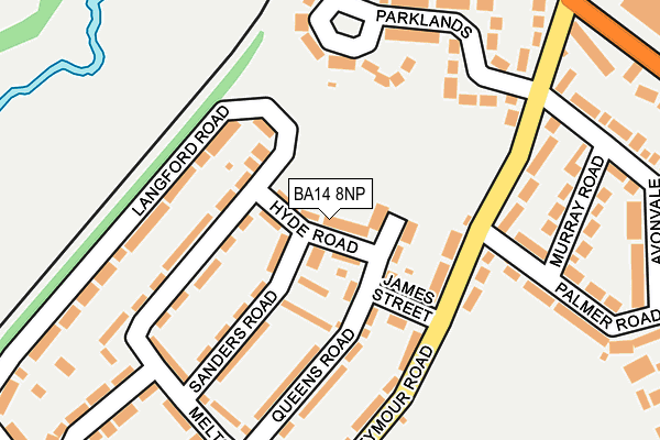 BA14 8NP map - OS OpenMap – Local (Ordnance Survey)