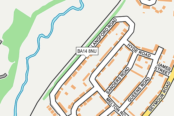 BA14 8NU map - OS OpenMap – Local (Ordnance Survey)