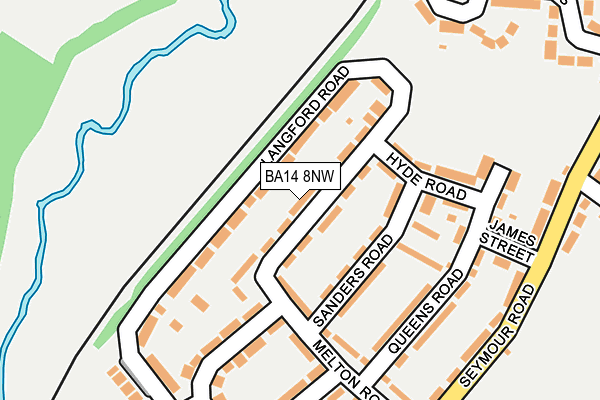 BA14 8NW map - OS OpenMap – Local (Ordnance Survey)