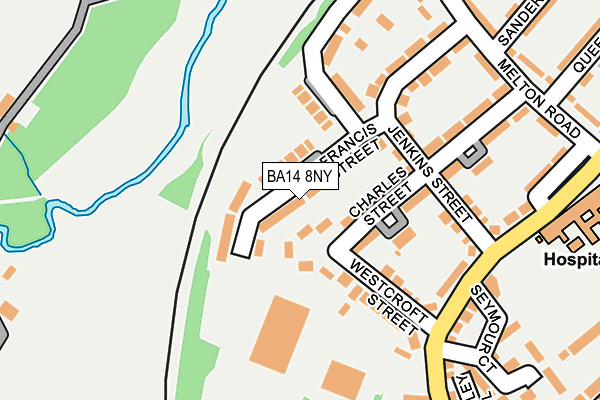 BA14 8NY map - OS OpenMap – Local (Ordnance Survey)