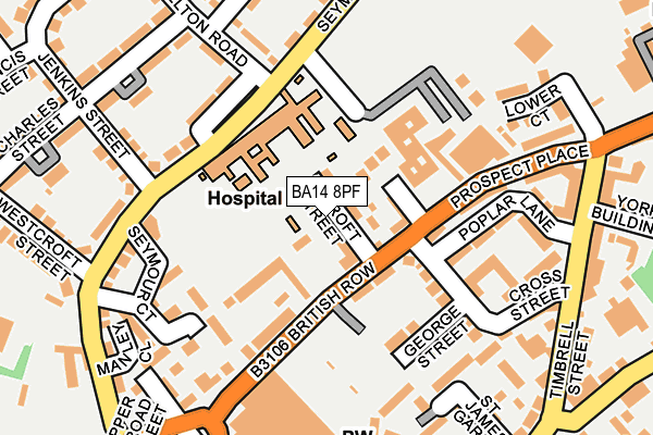 BA14 8PF map - OS OpenMap – Local (Ordnance Survey)