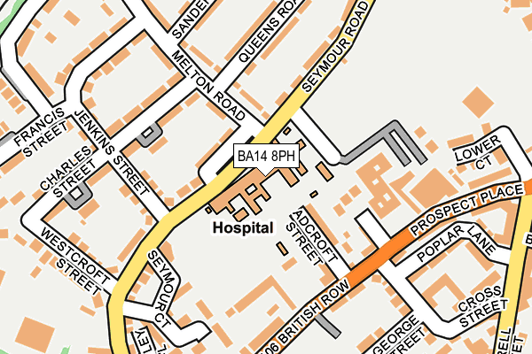 BA14 8PH map - OS OpenMap – Local (Ordnance Survey)