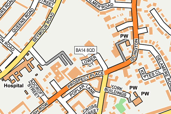 BA14 8QD map - OS OpenMap – Local (Ordnance Survey)