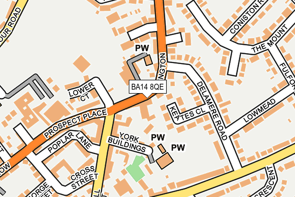 BA14 8QE map - OS OpenMap – Local (Ordnance Survey)