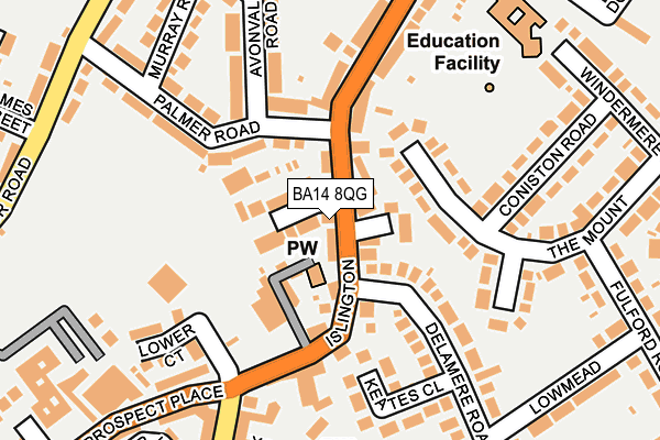 BA14 8QG map - OS OpenMap – Local (Ordnance Survey)