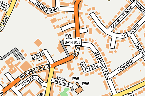 BA14 8QJ map - OS OpenMap – Local (Ordnance Survey)