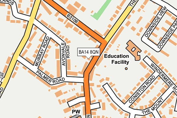 BA14 8QN map - OS OpenMap – Local (Ordnance Survey)