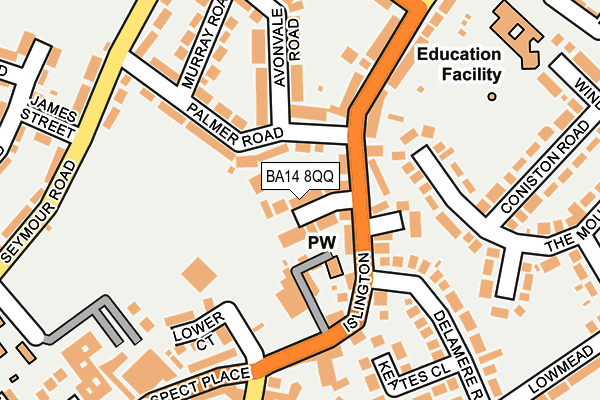 BA14 8QQ map - OS OpenMap – Local (Ordnance Survey)