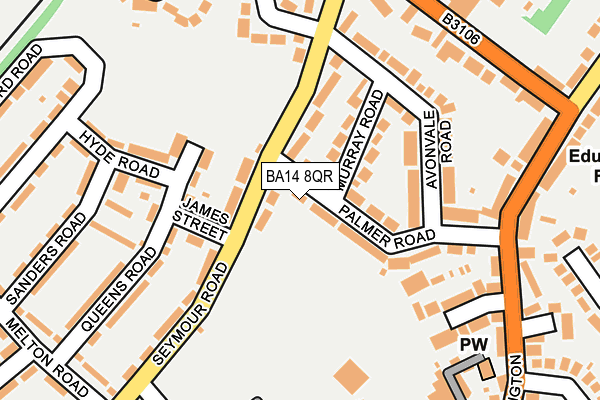 BA14 8QR map - OS OpenMap – Local (Ordnance Survey)