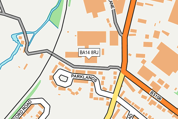 BA14 8RJ map - OS OpenMap – Local (Ordnance Survey)