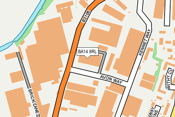 BA14 8RL map - OS OpenMap – Local (Ordnance Survey)