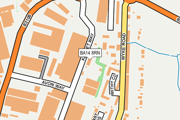 BA14 8RN map - OS OpenMap – Local (Ordnance Survey)