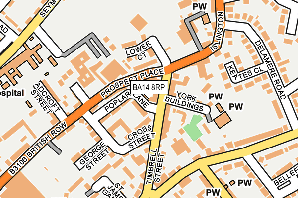 BA14 8RP map - OS OpenMap – Local (Ordnance Survey)