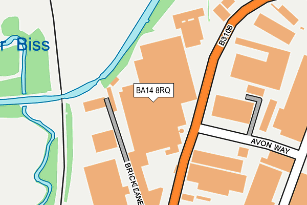 BA14 8RQ map - OS OpenMap – Local (Ordnance Survey)