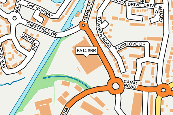 BA14 8RR map - OS OpenMap – Local (Ordnance Survey)