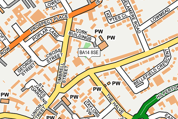 BA14 8SE map - OS OpenMap – Local (Ordnance Survey)