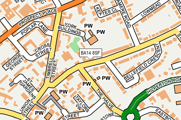 BA14 8SF map - OS OpenMap – Local (Ordnance Survey)