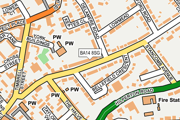 BA14 8SG map - OS OpenMap – Local (Ordnance Survey)