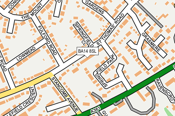 BA14 8SL map - OS OpenMap – Local (Ordnance Survey)