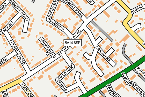 BA14 8SP map - OS OpenMap – Local (Ordnance Survey)