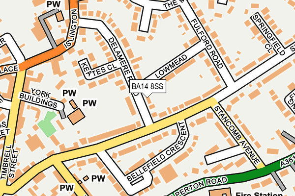BA14 8SS map - OS OpenMap – Local (Ordnance Survey)