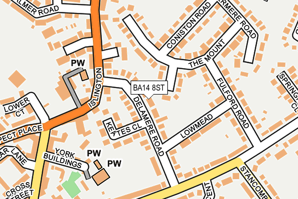 BA14 8ST map - OS OpenMap – Local (Ordnance Survey)