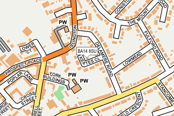 BA14 8SU map - OS OpenMap – Local (Ordnance Survey)