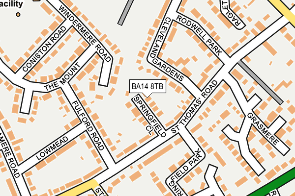 BA14 8TB map - OS OpenMap – Local (Ordnance Survey)