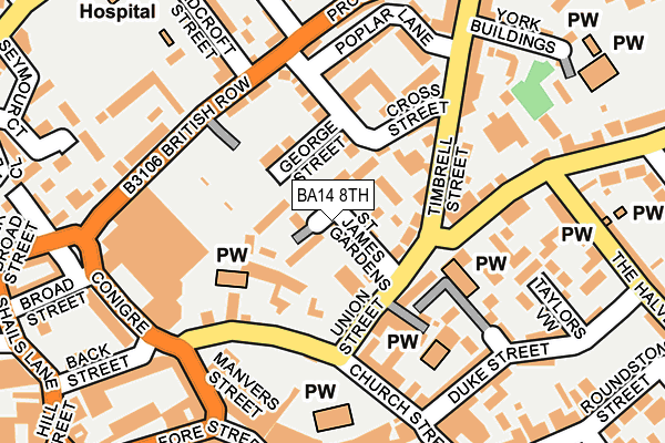 BA14 8TH map - OS OpenMap – Local (Ordnance Survey)