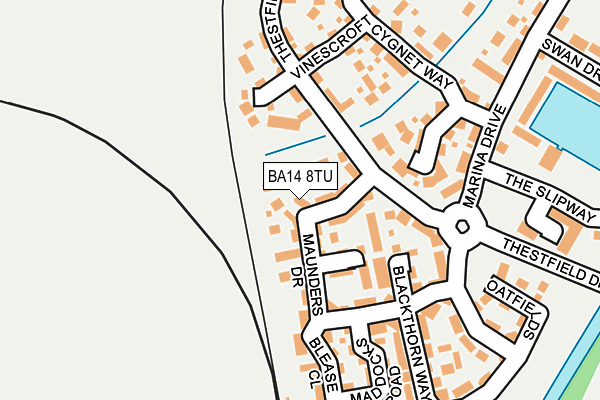 BA14 8TU map - OS OpenMap – Local (Ordnance Survey)