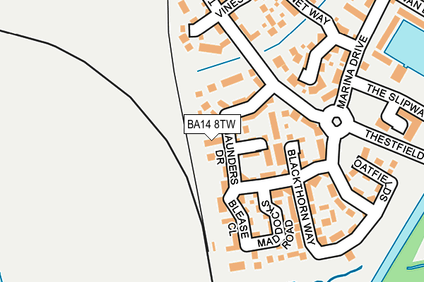 BA14 8TW map - OS OpenMap – Local (Ordnance Survey)