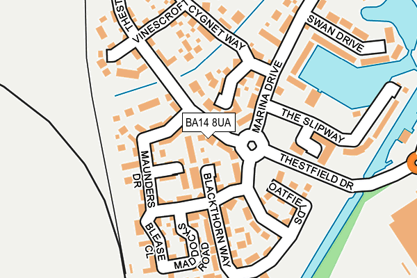 BA14 8UA map - OS OpenMap – Local (Ordnance Survey)