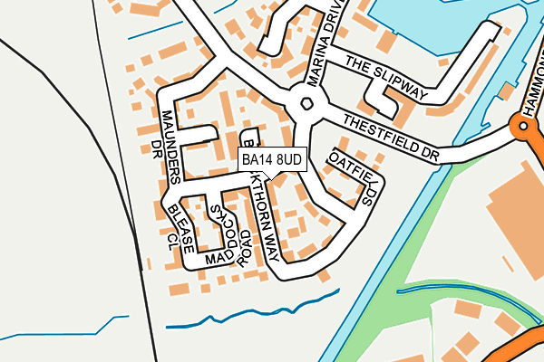 BA14 8UD map - OS OpenMap – Local (Ordnance Survey)