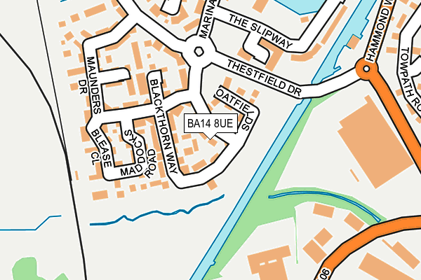 BA14 8UE map - OS OpenMap – Local (Ordnance Survey)