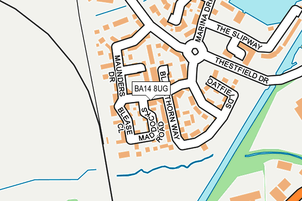 BA14 8UG map - OS OpenMap – Local (Ordnance Survey)